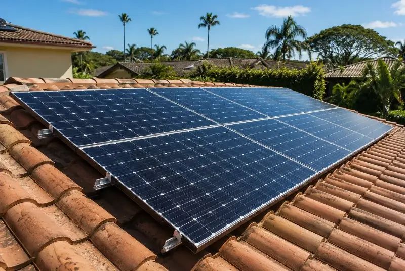 Installation de panneaux solaires à Finestret